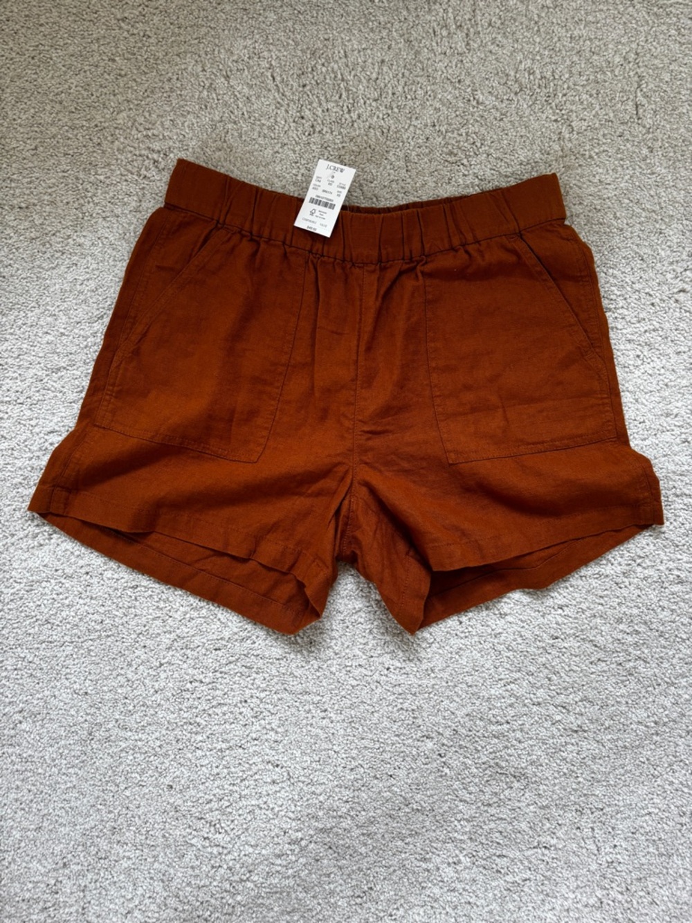 J. Crew Linen blend Shorts - Rust
